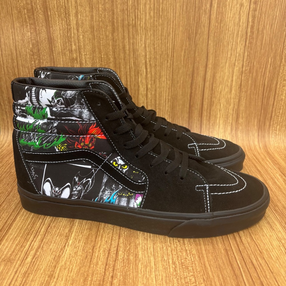 Vans Sk8-Hi Disney 100 Villains Mens 13 Black Suede Sneakers VN0A32QGBA2